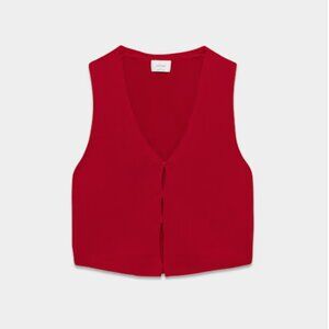 Aritzia Wilfred Basque Sweater Vest Red